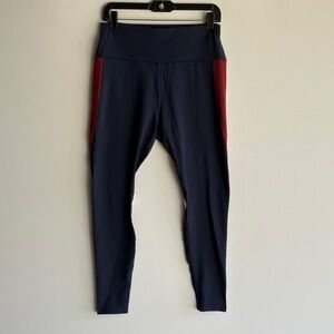 Navy and Red Leggings Spandex for exercise